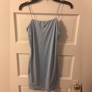 Revamped Sky Blue Sleeveless Dress
